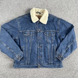 Levis Trucker Denim Jacket Mens Sherpa Lined Heavy 70520-0315 Vintage Size Large